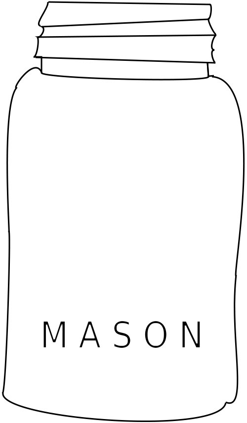Mason Jar Free Embroidery Pattern