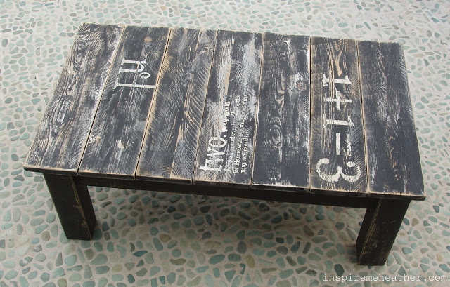 Stenciled Pallet Table Tutorial