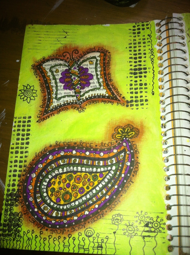 Paisley Doodles : Art Journal Page