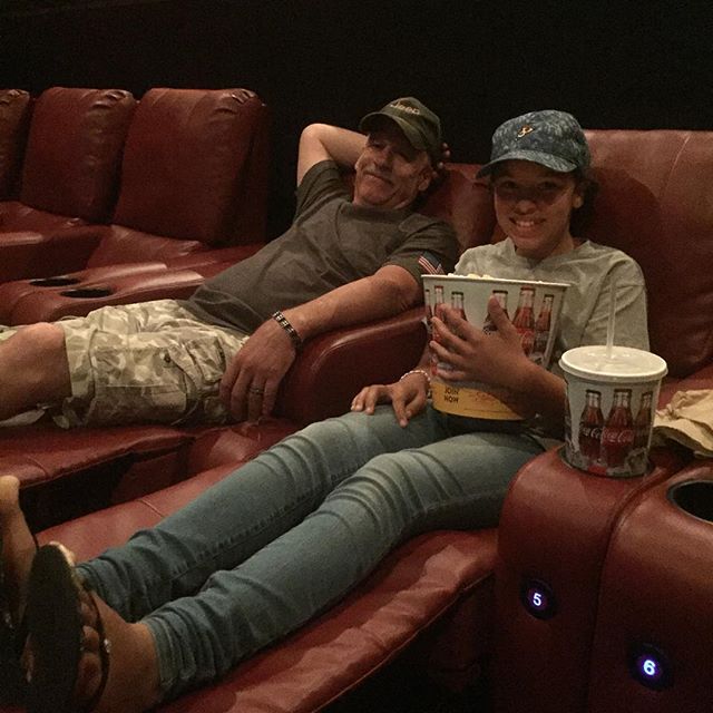 Father’s Day done right! Kicked back at the movies!…