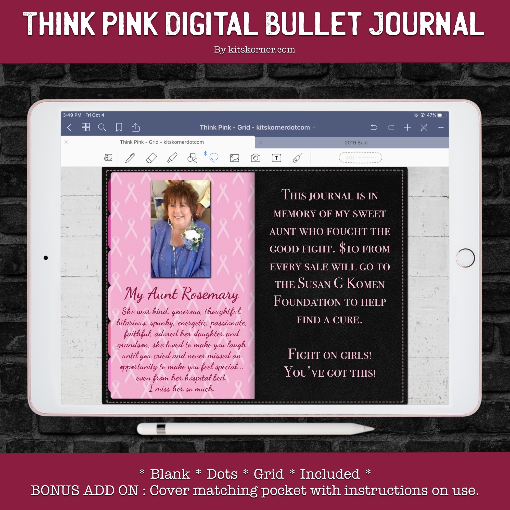 Think Pink Digital Bullet Journal