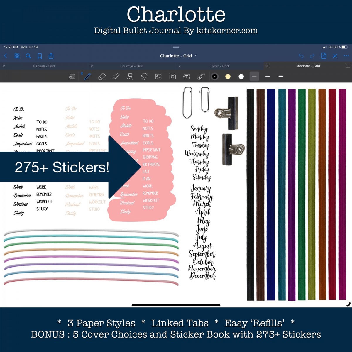 Charlotte : Bonus Sticker Pack