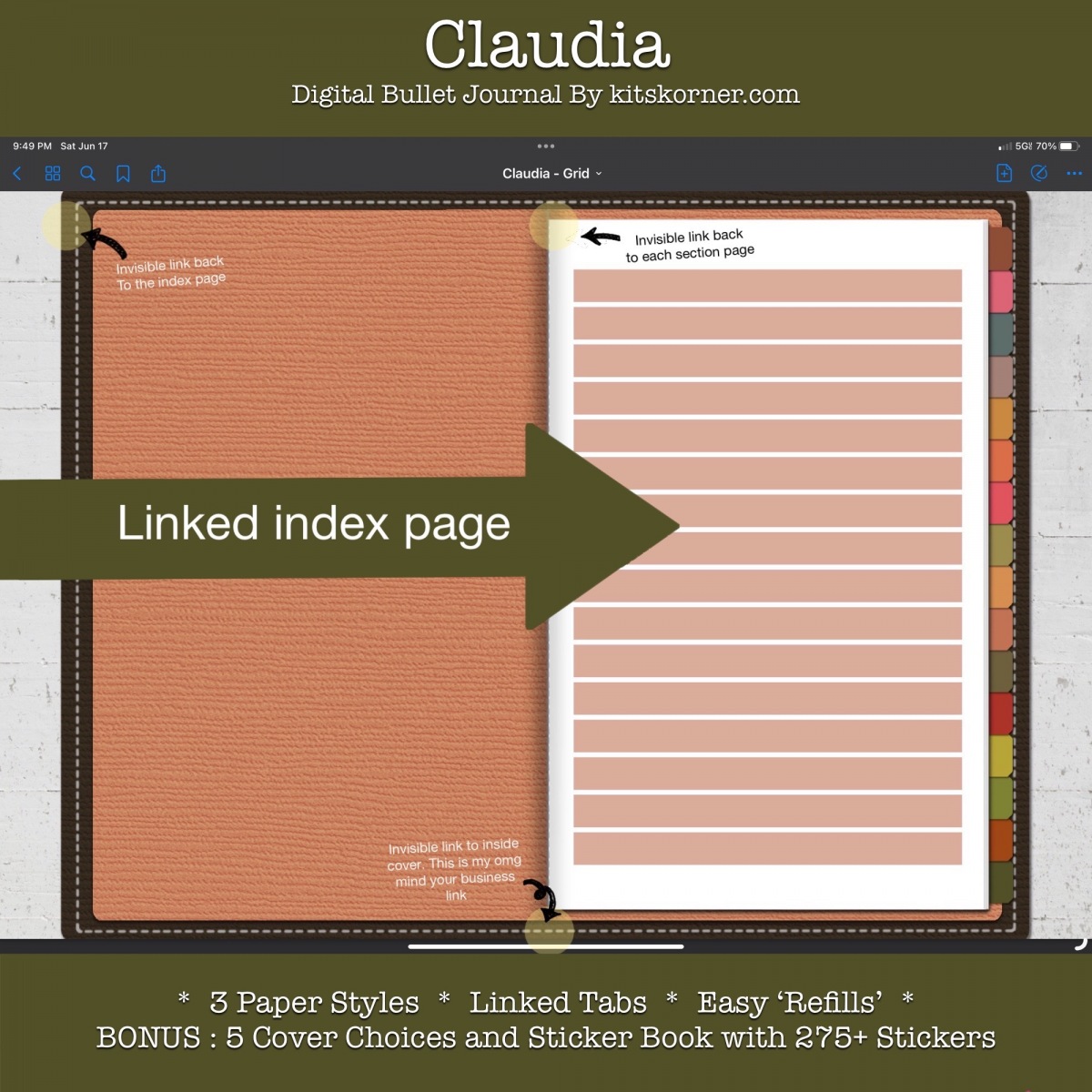 Claudia : Index Page & Tabs
