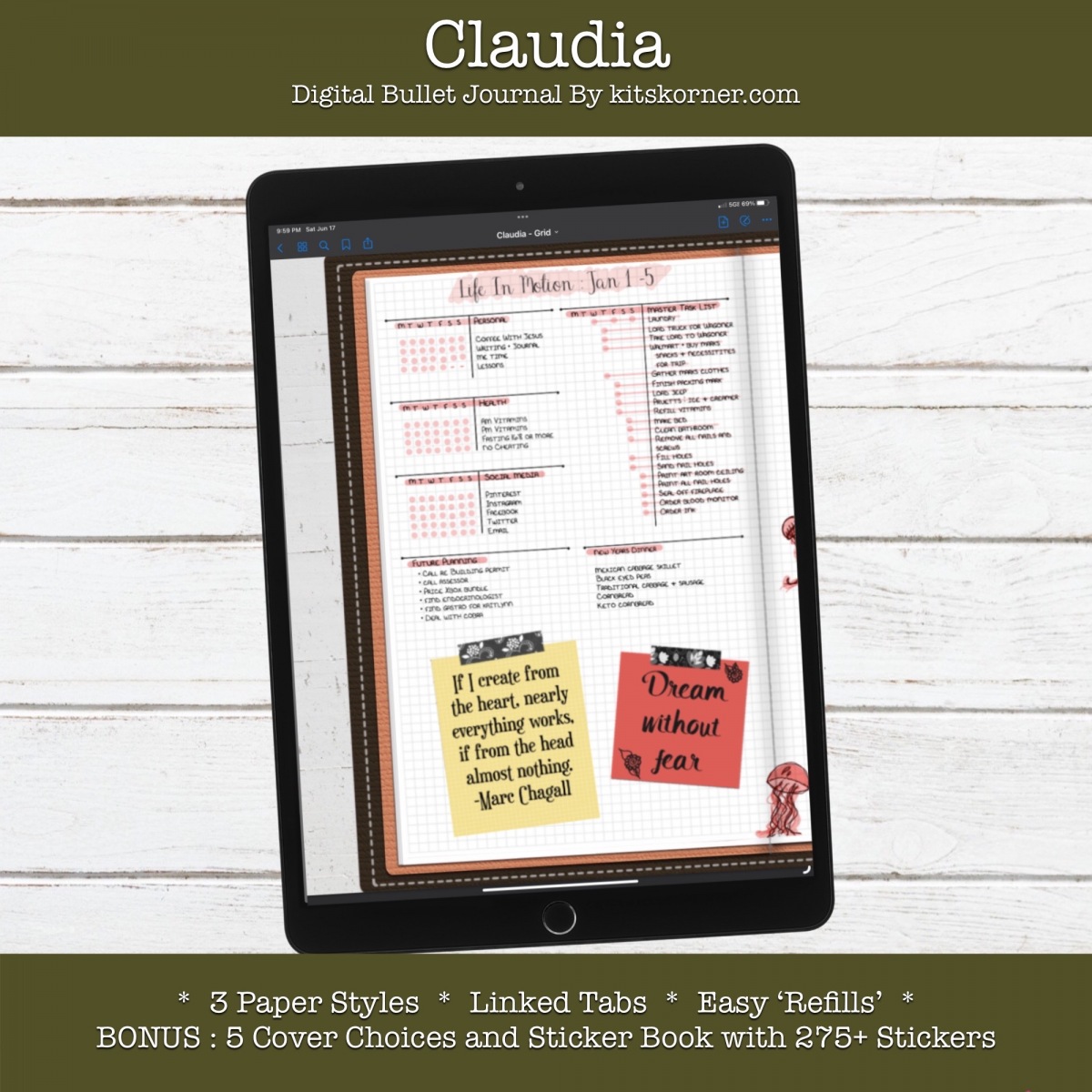 Claudia : Sample Portrait Page