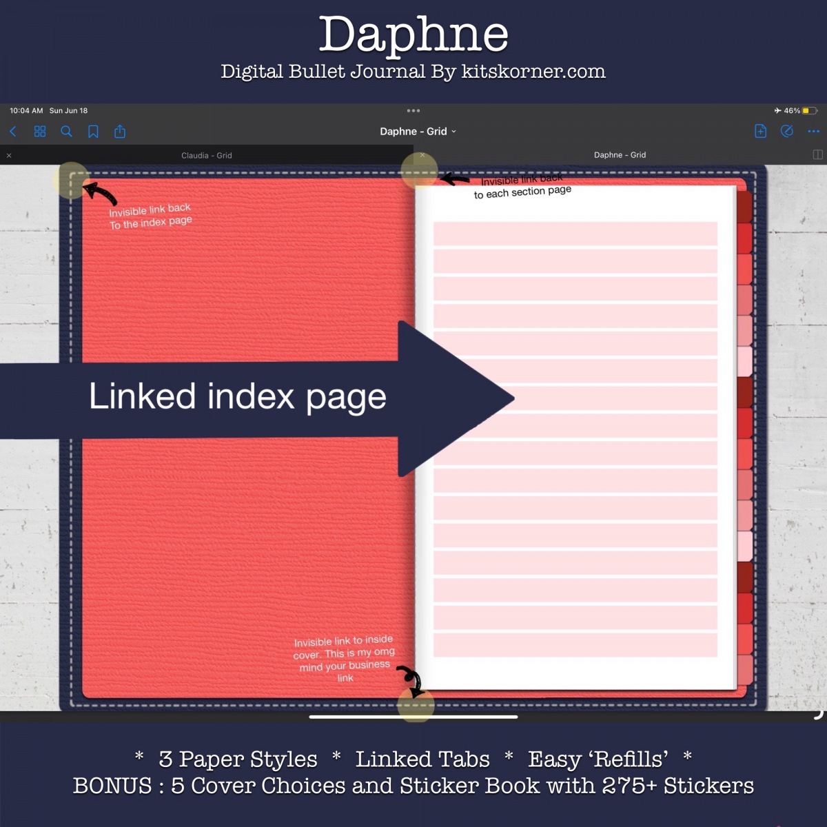 Daphne : Index Page & Tabs