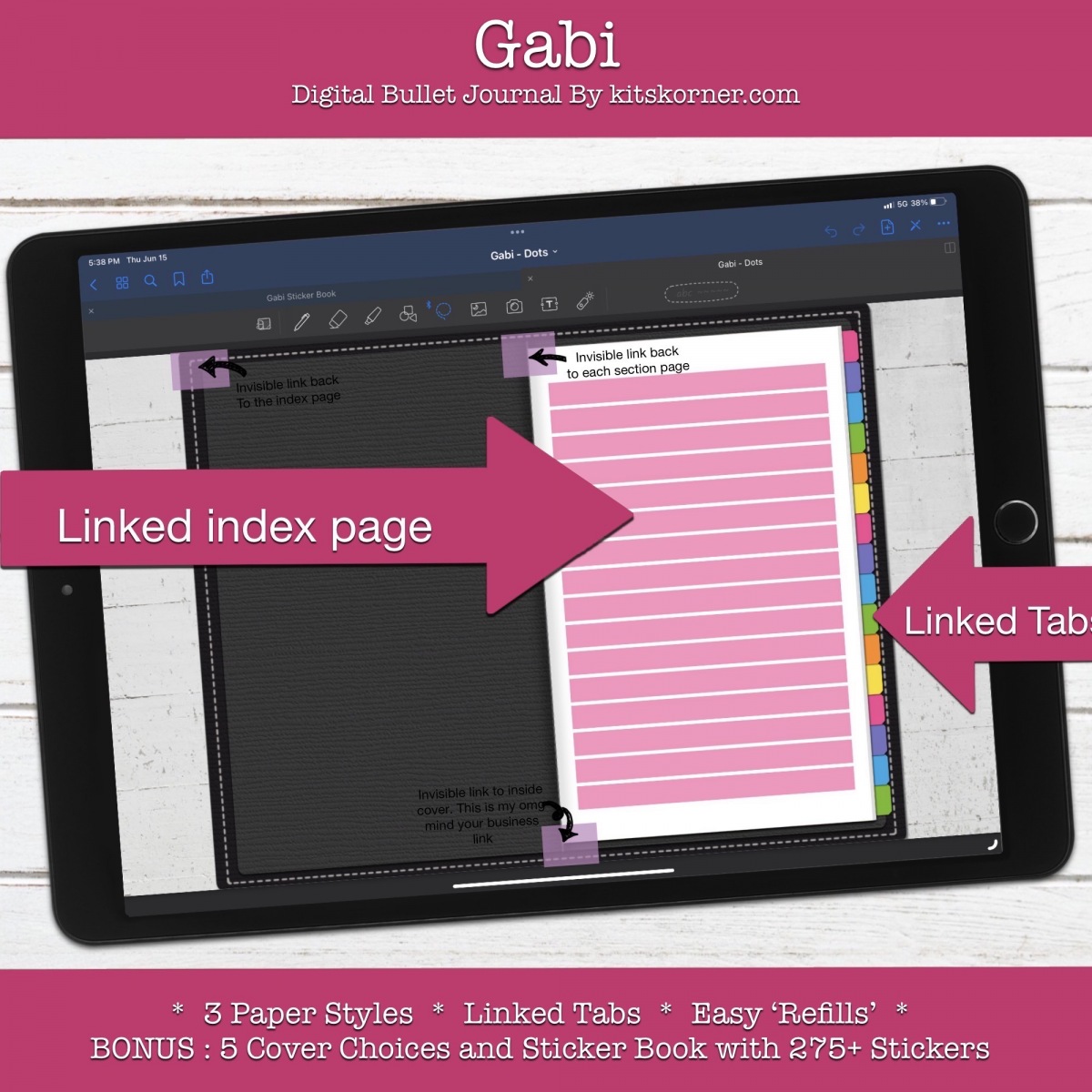 Gabi : Index Page & Tabs