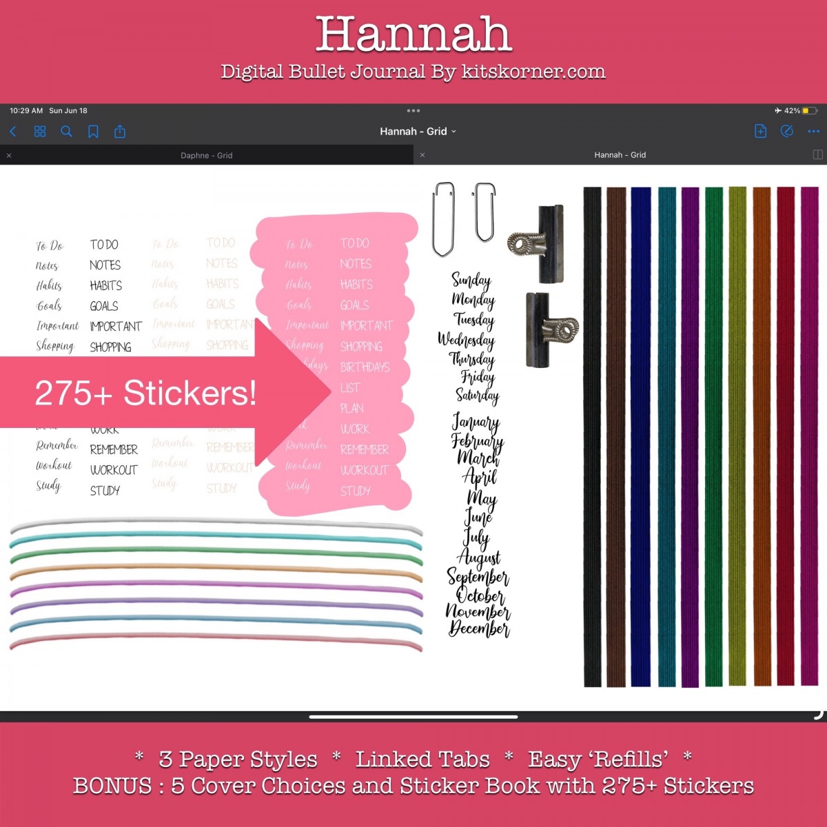Hannah : Bonus Sticker Pack