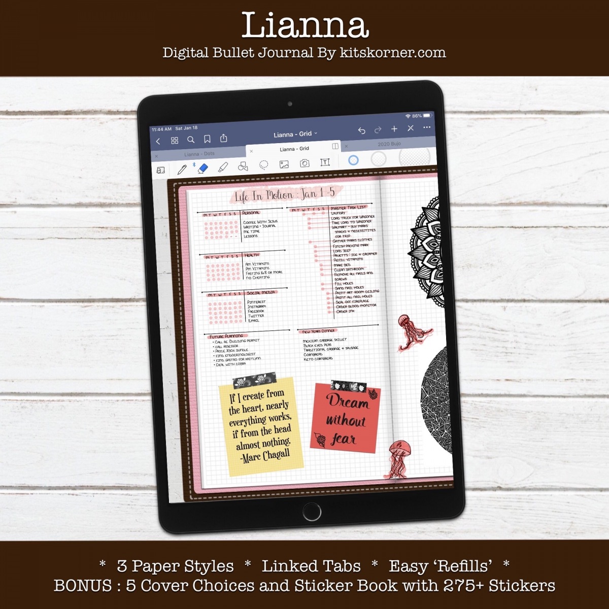 Lianna : Sample Page Portrait Mode