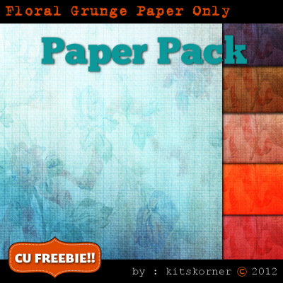 Grunge Digital Scrapbook Paper CU Freebie