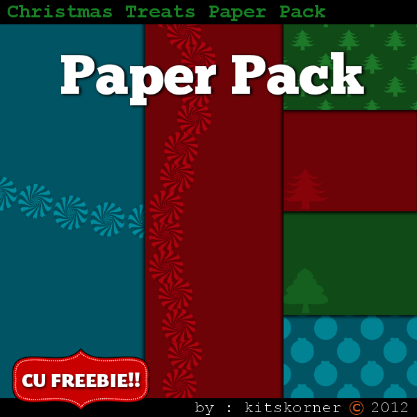 Christmas Digital Scrapbooking Paper Packs (1)