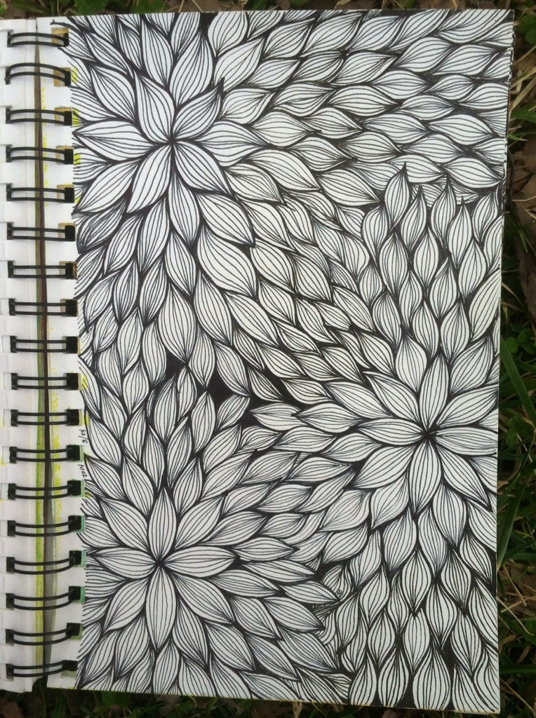 Sketchbook : Floral Line Weaving