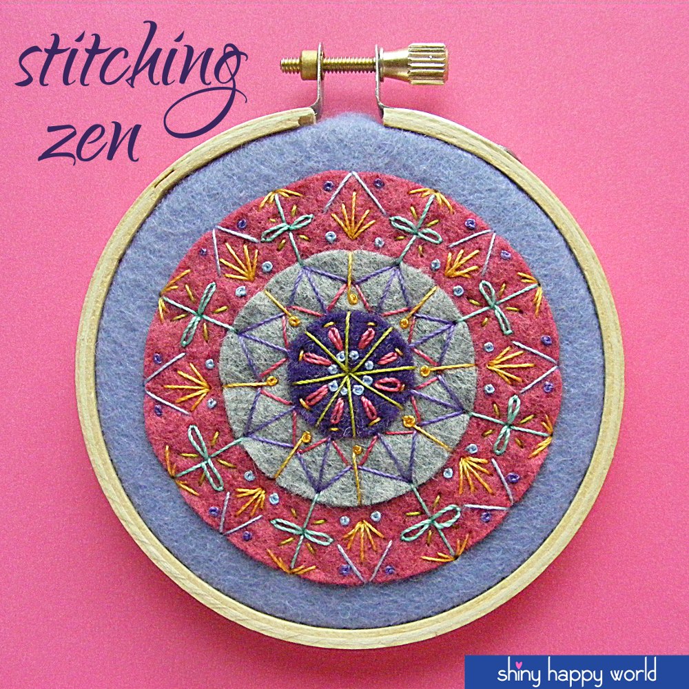 Zen Stitching Embroidery Mandala - Shiny Happy World