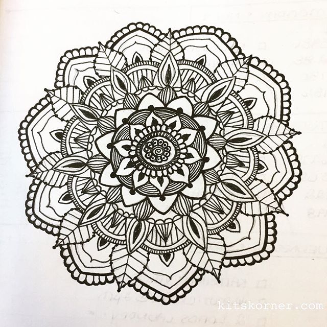 Oct 31 - Mandala Journal closeup