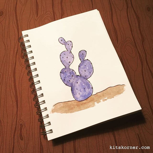Watercolor Cactus Doodle…