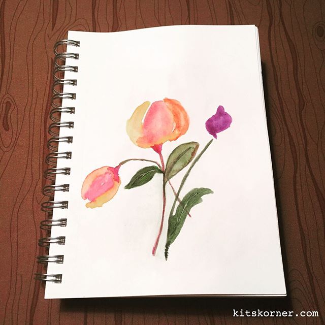 Watercolor Tulips…