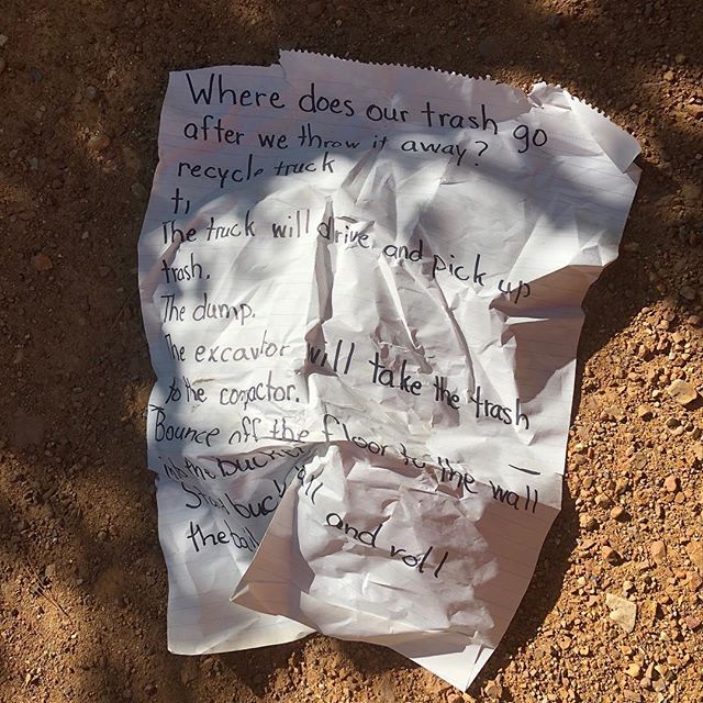 ‘Where does our trash go after we throw it away?’in the middle of our country road apparently.. even tho that isn’t on their list!