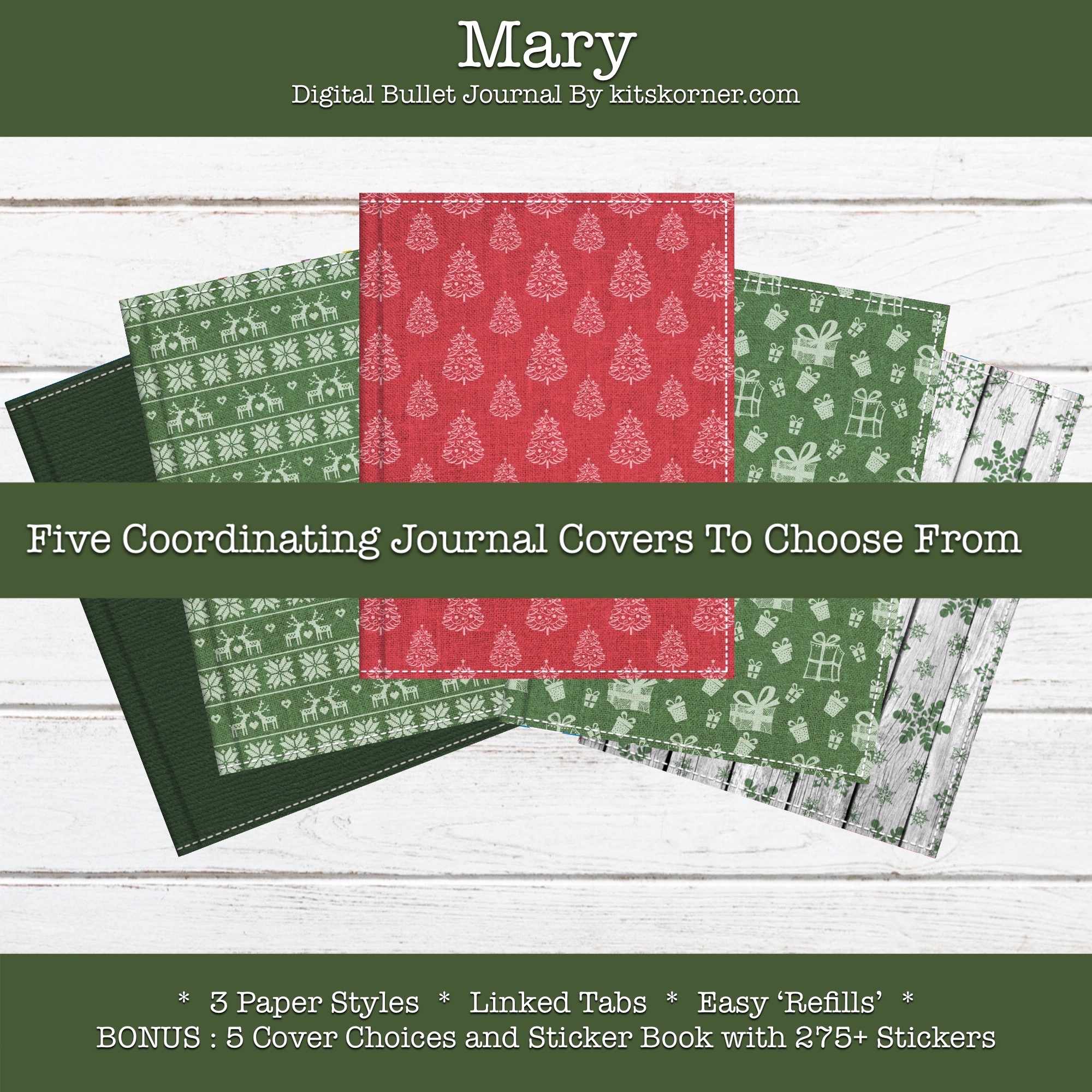 Mary : Christmas Digital Bullet Journal